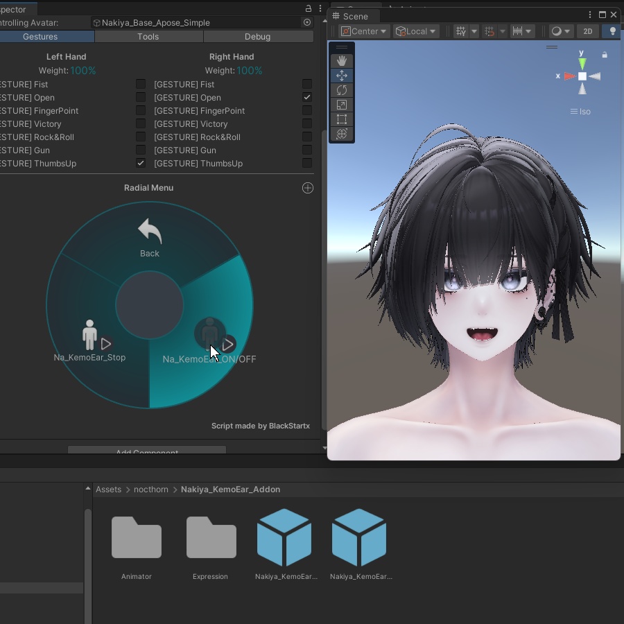 【ケモミミ復活!】Nakiya_KemoEar_Addon【SimpleMenu向け】【MA対応】