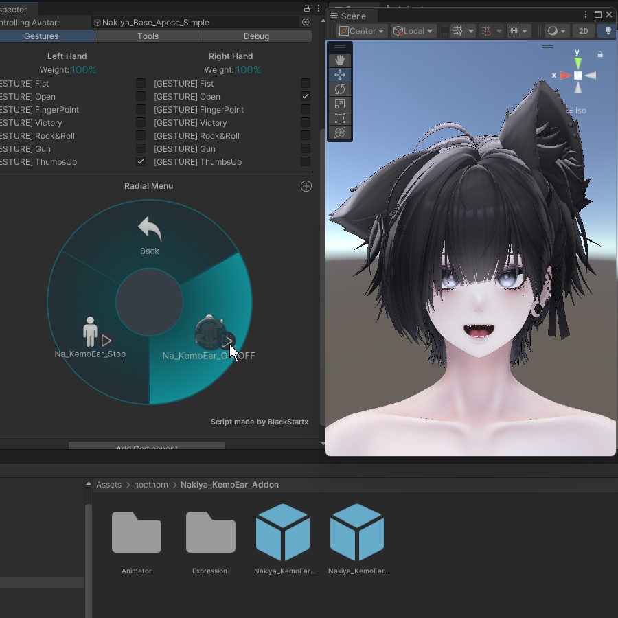 【ケモミミ復活!】Nakiya_KemoEar_Addon【SimpleMenu向け】【MA対応】