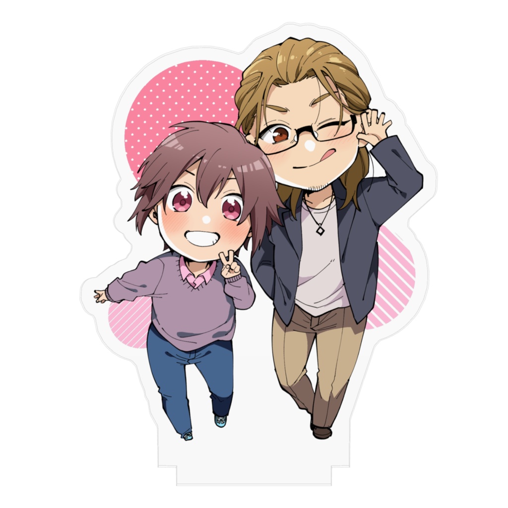 腐男子クンアクリルフィギュア(彼方と美作)