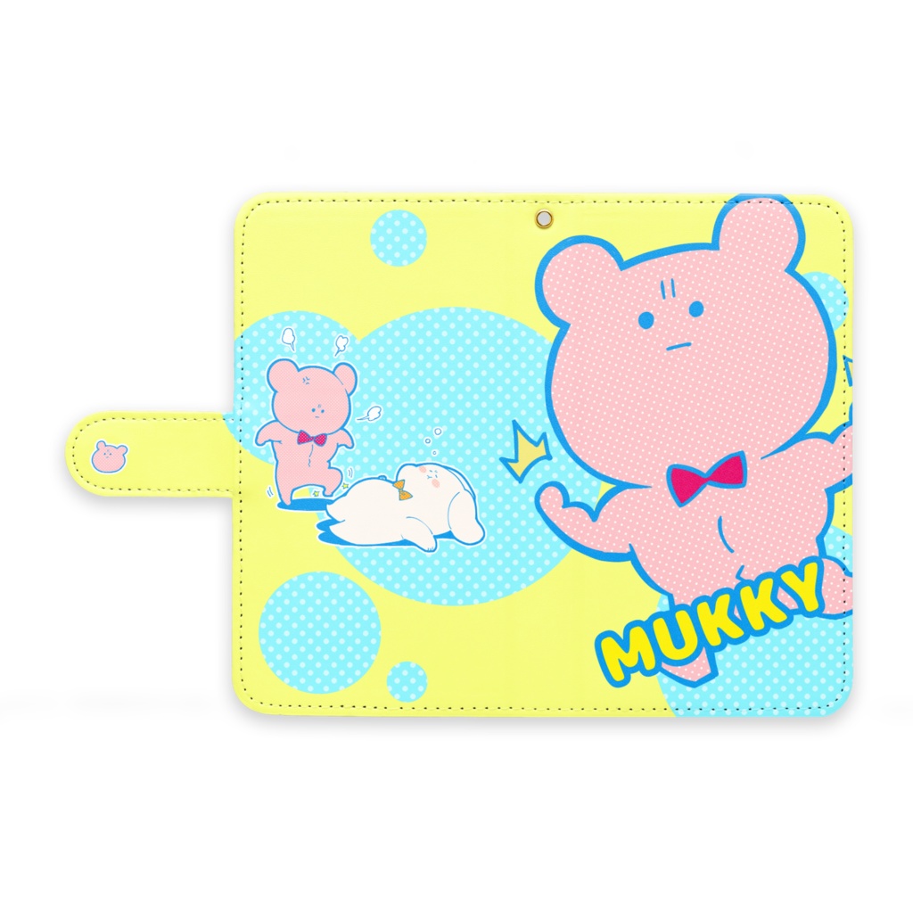 むきむきクマのムッキー　Android手帳ケース