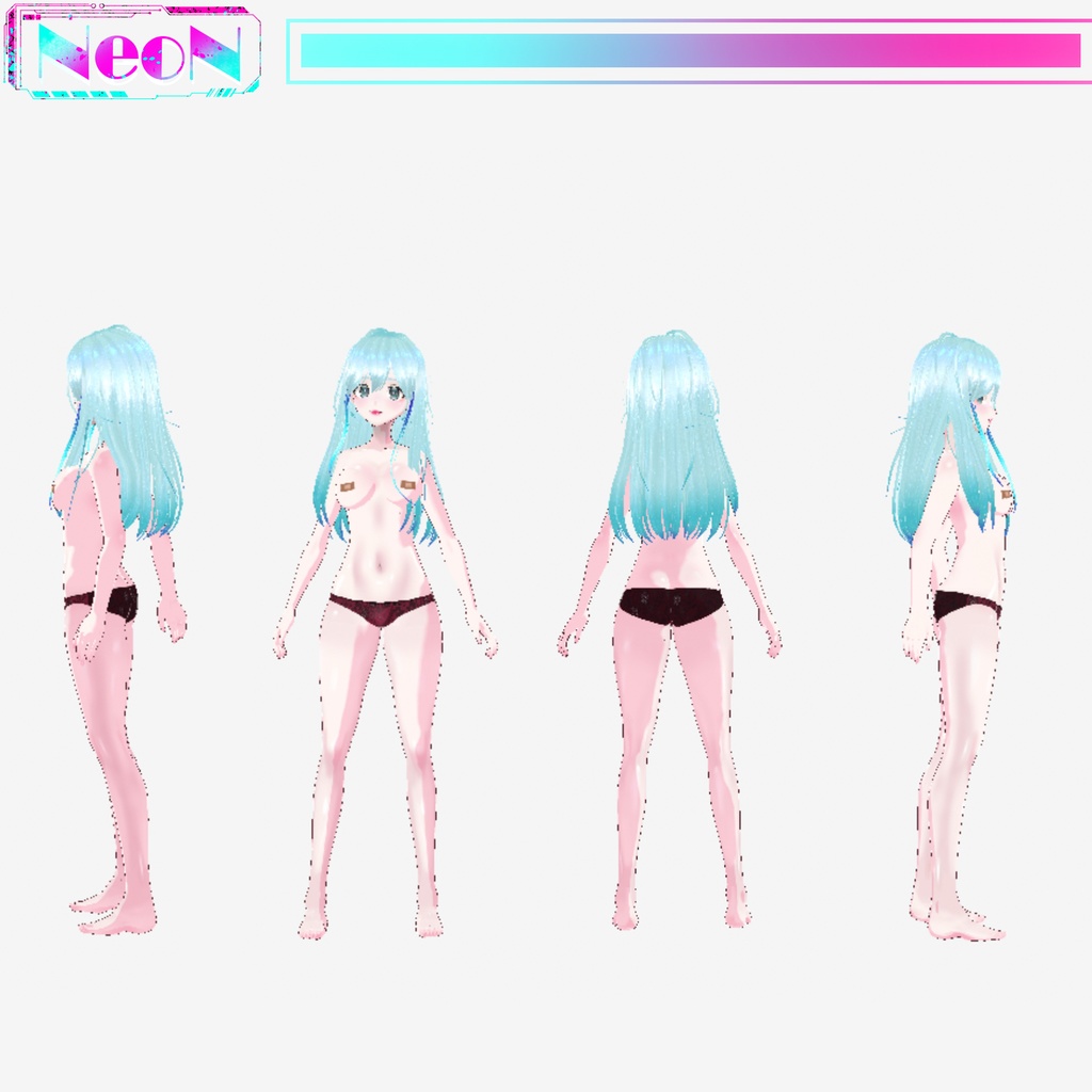 *Vroid【NeoN -ねおん-】ソーダVer._オリジナル3Dキャラ