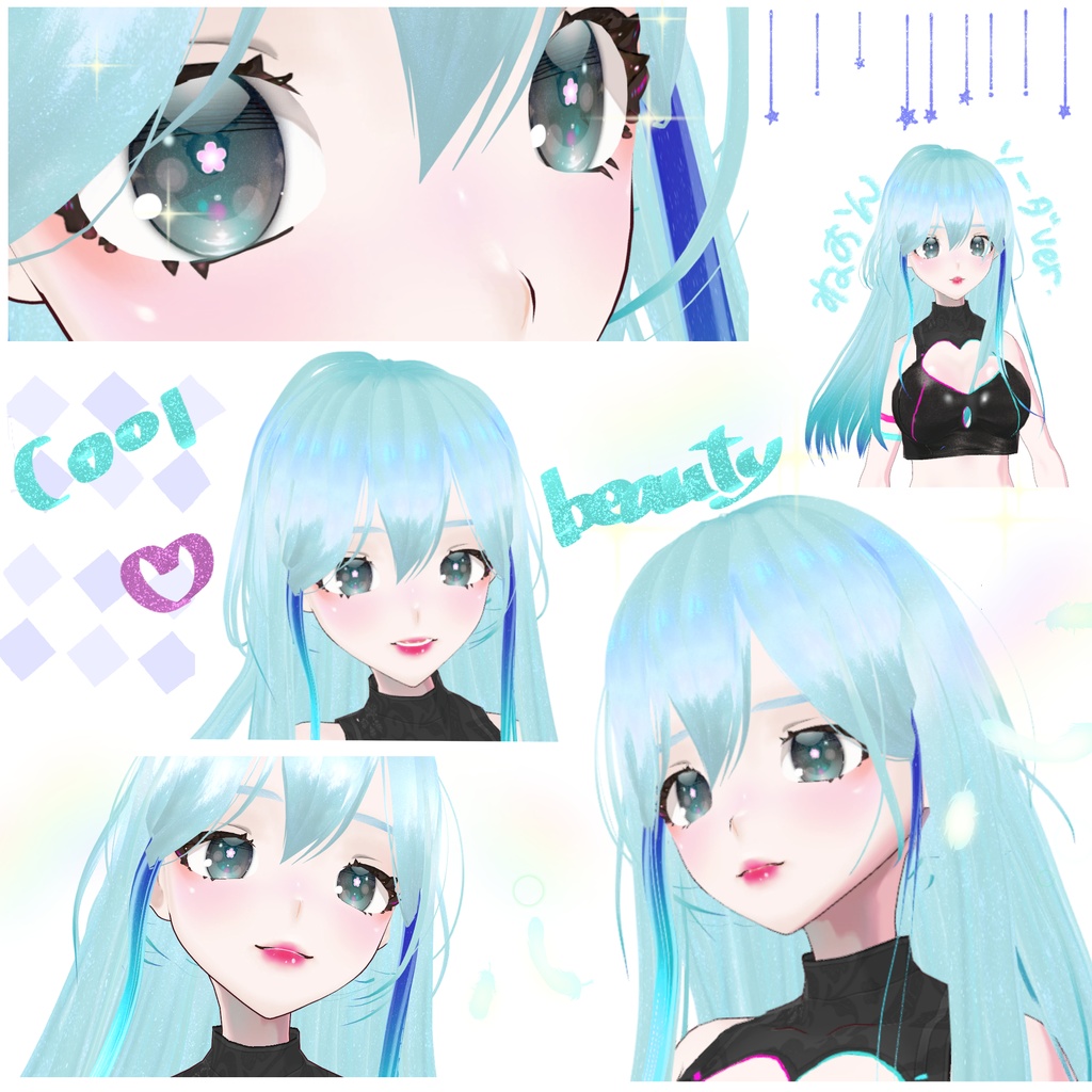 *Vroid【NeoN -ねおん-】ソーダVer._オリジナル3Dキャラ