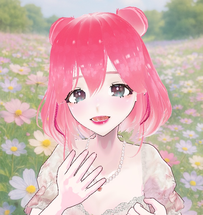 <Vroidモデル&服Set✨>【NeoN -ねおん-】春のロリータ服Ver._オリジナルVroidModel