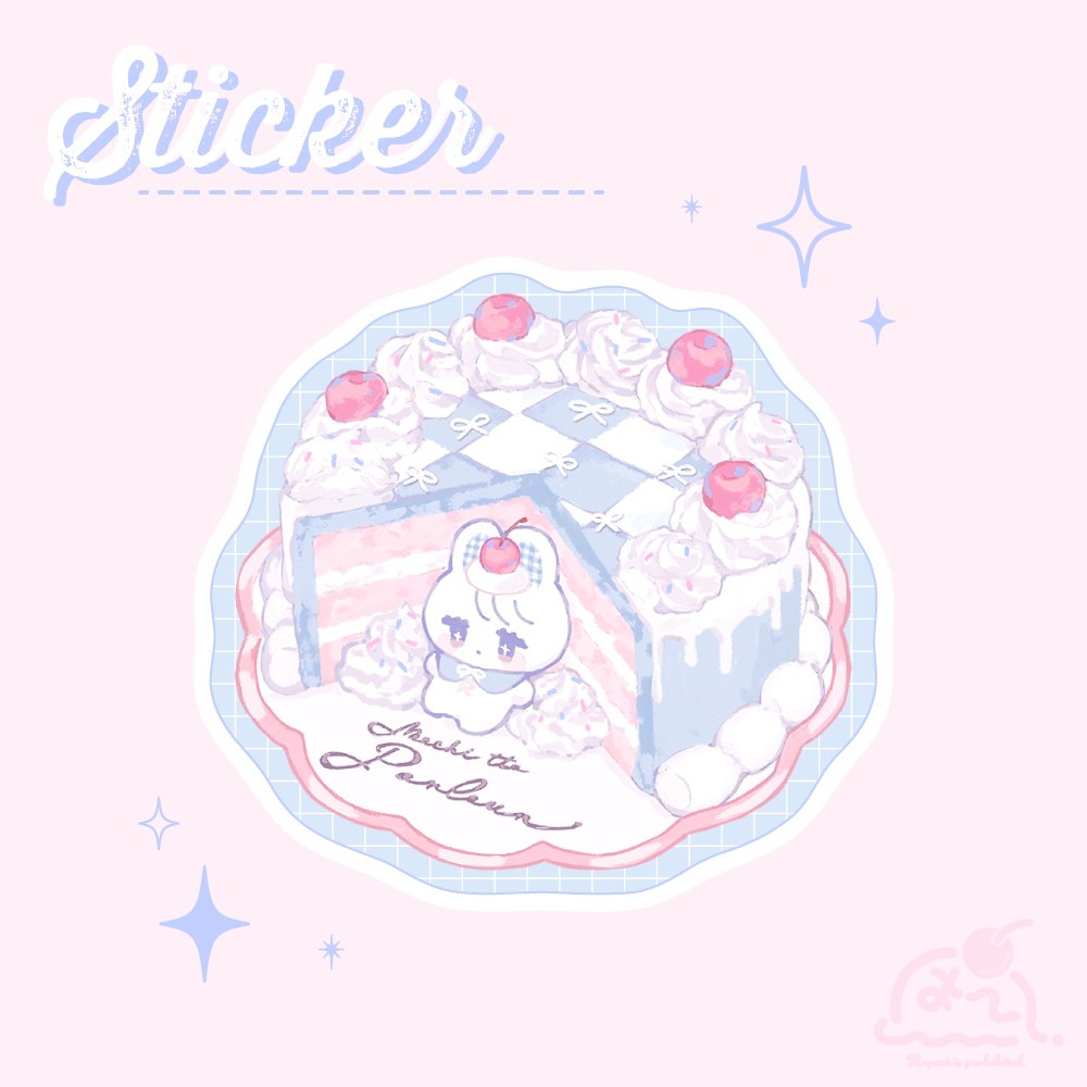 ステッカー｜もちばにちゃんケーキ