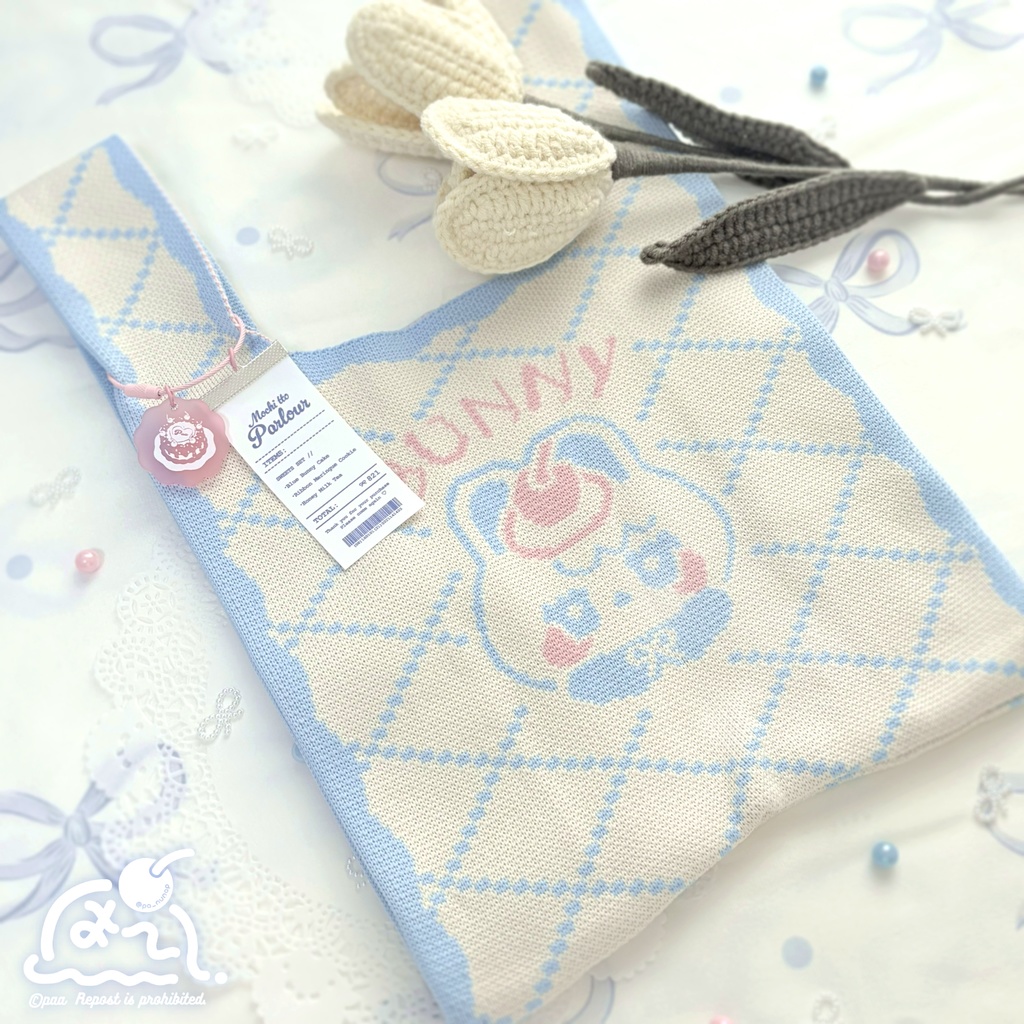 【12/17 21時 再販】ニットマルシェバッグ