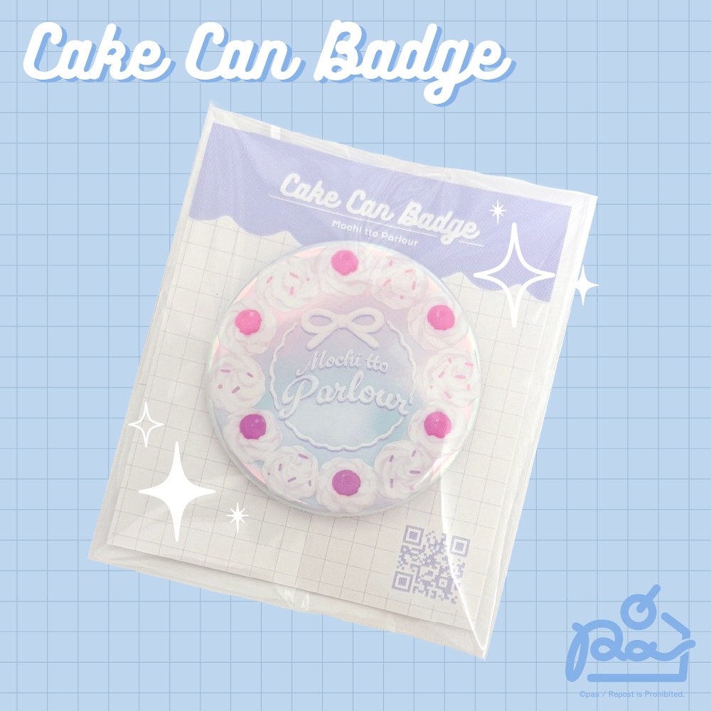 ケーキ缶バッジ