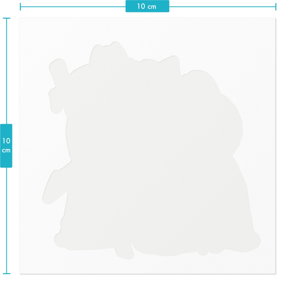 ちょこんと座り番犬ステッカー