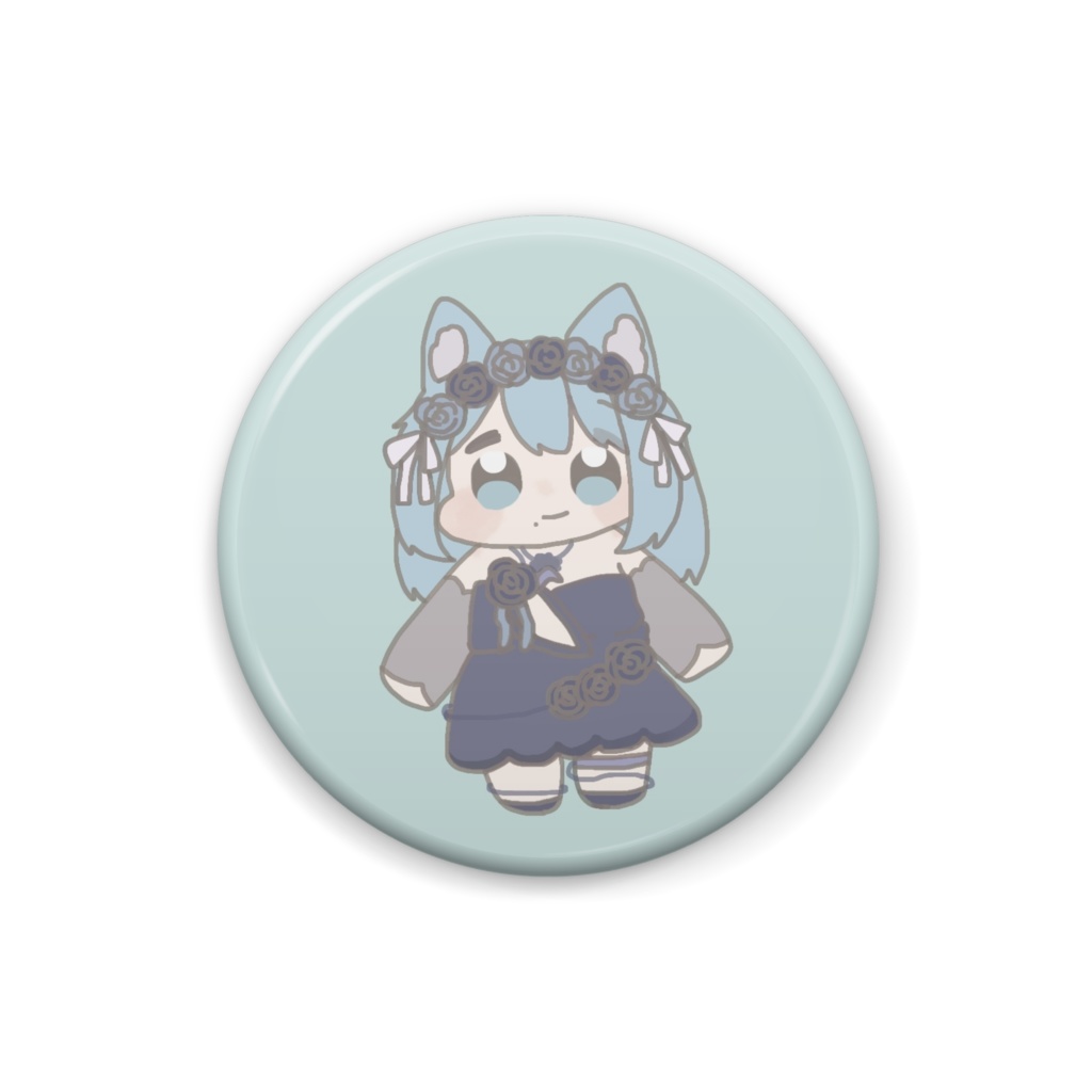 おすましドレス缶バッジ