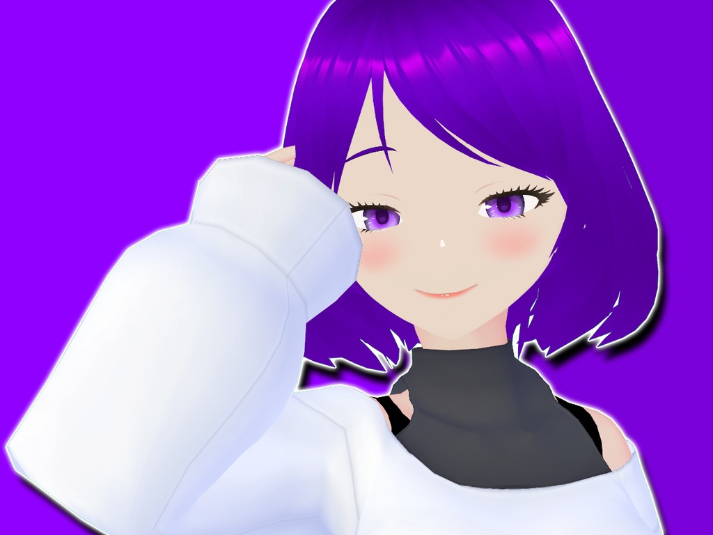 Mona Beautiful Girl With  Purple Hair// モナ 紫髪の美少女 - roxyshop - 2/4