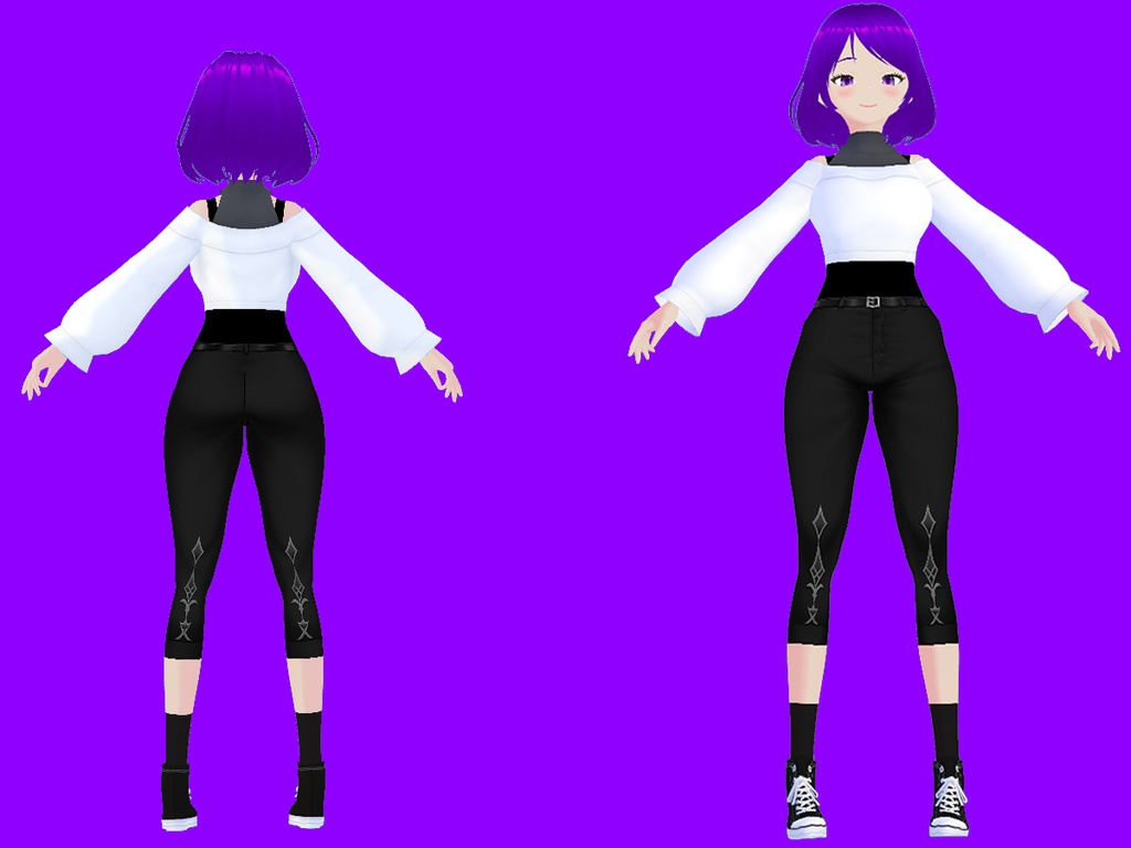 Mona Beautiful Girl With  Purple Hair// モナ 紫髪の美少女 - roxyshop - 4/4