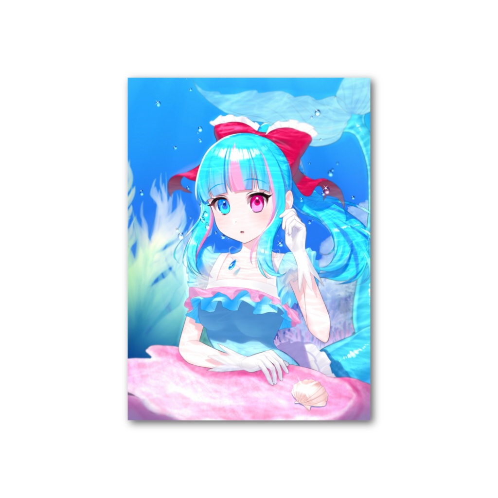 あみりちゃんフォト風カード(人魚)