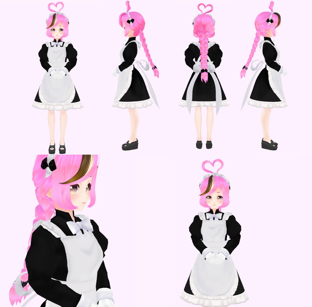 [ VRoid ] maid clothes + hair preset