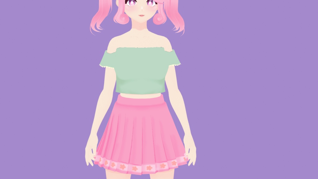 Vroid basic character (editable file + vrm)