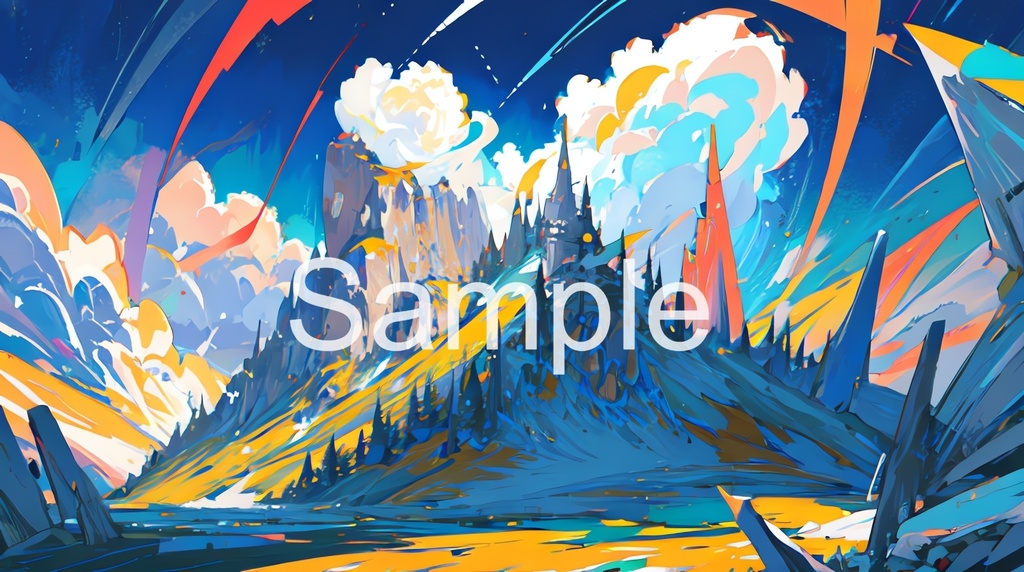 パステル調の山々(50枚)著作権フリーの背景素材