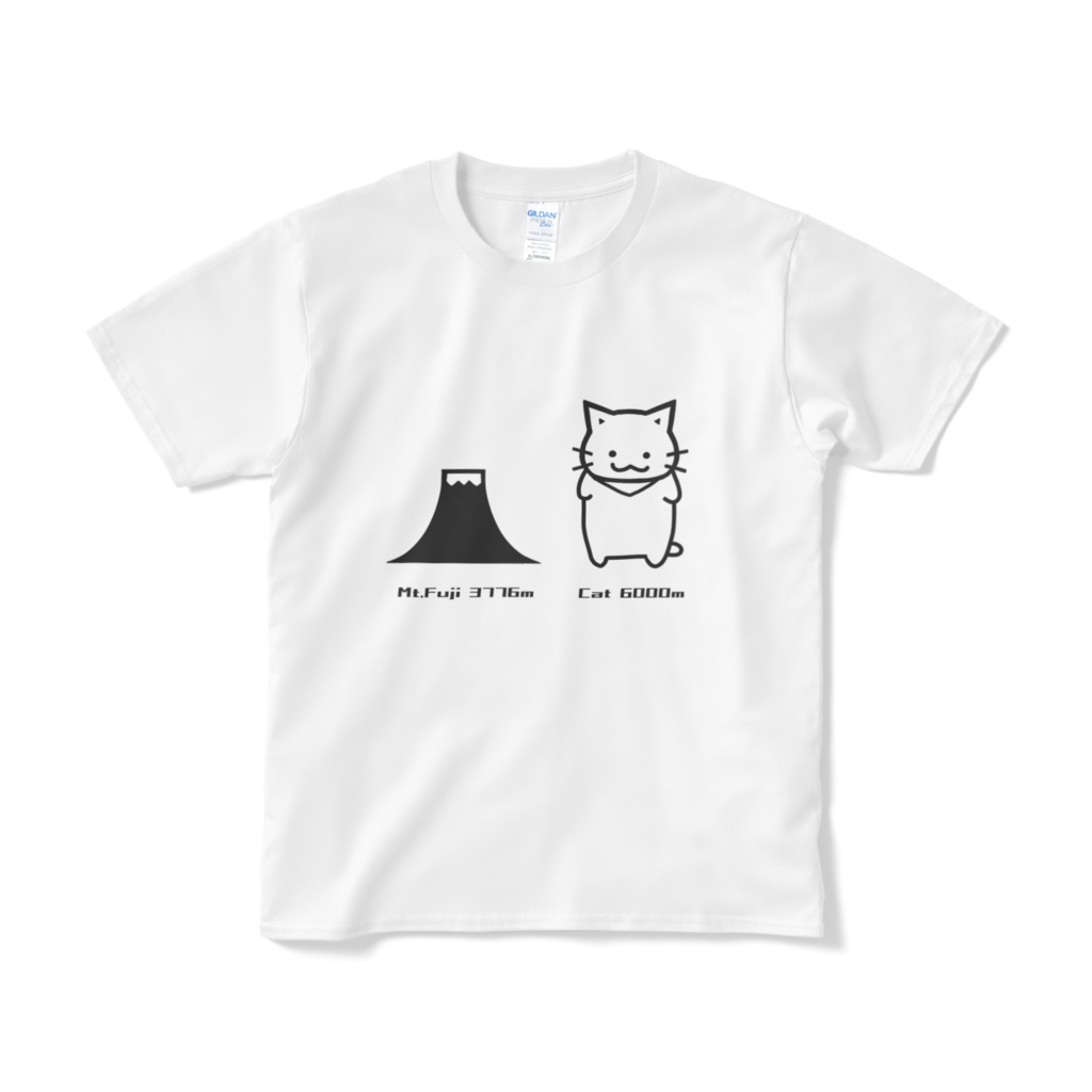 襲来！巨大ねこTシャツ（白）