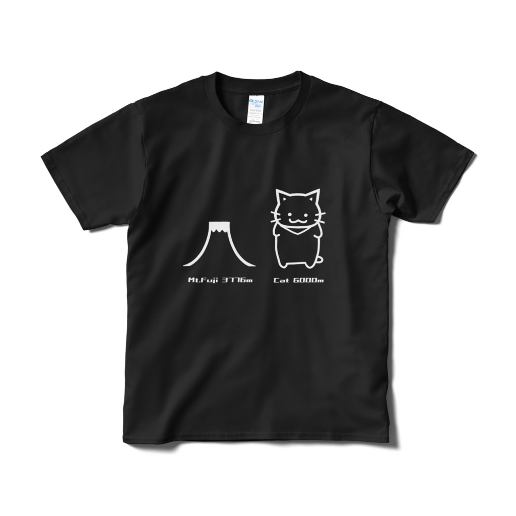 襲来！巨大ねこTシャツ（黒）