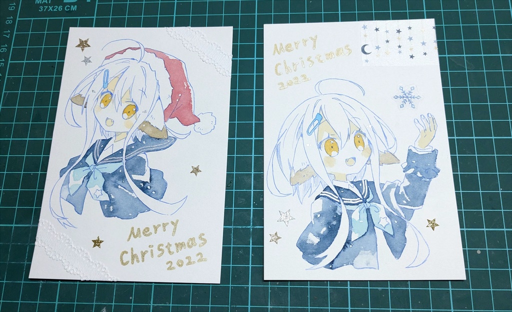 【受注生産】ユヅリハの手描きクリスマスカード