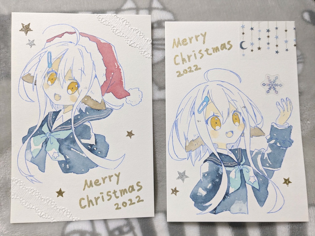 【受注生産】ユヅリハの手描きクリスマスカード