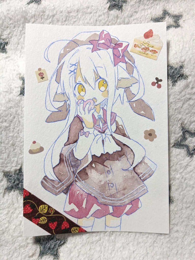 【受注生産】ユヅリハの手描きバレンタインカード
