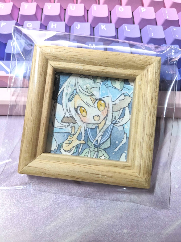 ユヅリハが描いたユヅリハのミニ原画。