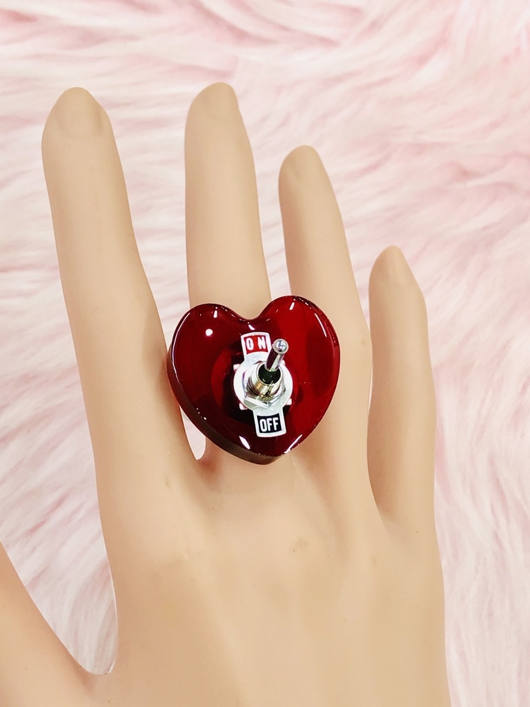 ハート型ヤル気スイッチリング 指輪