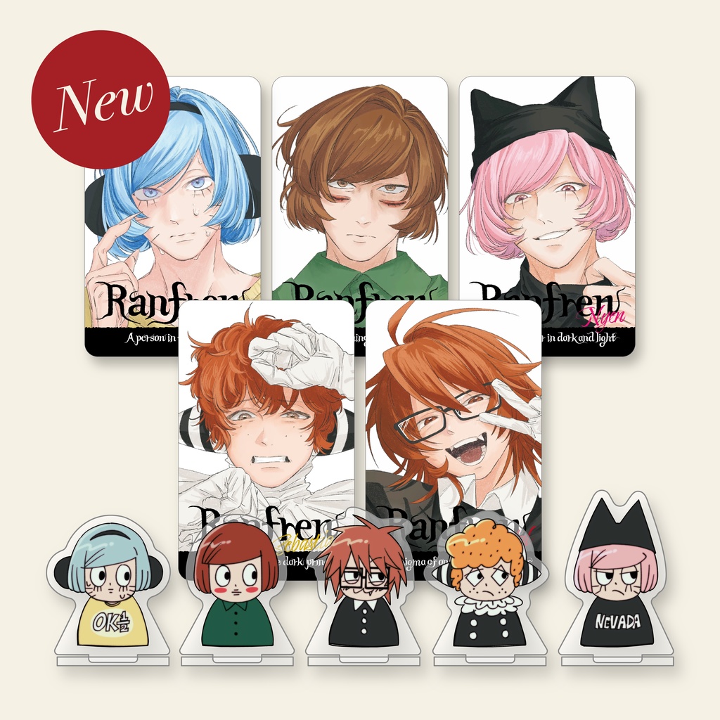 【Ranfren】アクリルスタンド5種&トレカ5種セット