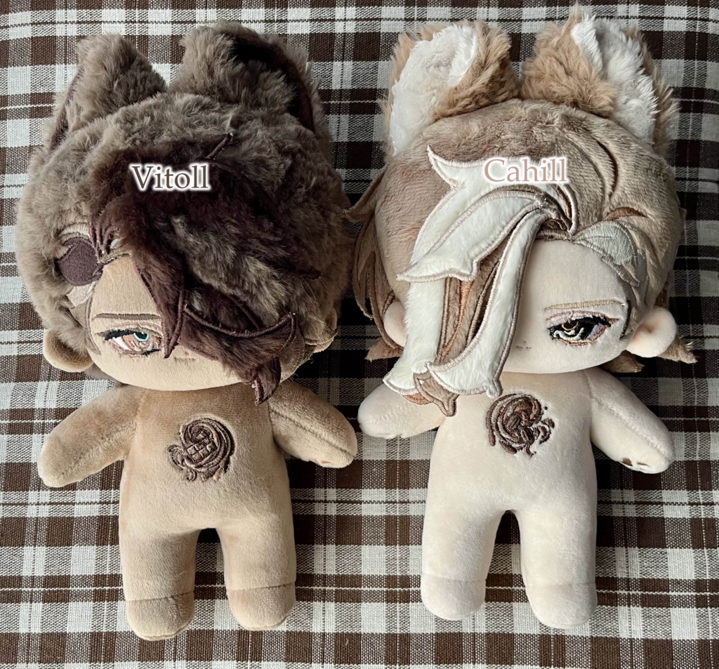 無属性ぬいぐるみ『☕️🍸カヒルCahill/🍫🍸ヴィトルVitoll』