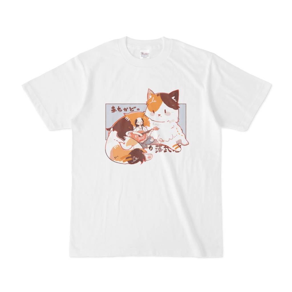 猫と落武者Tシャツ