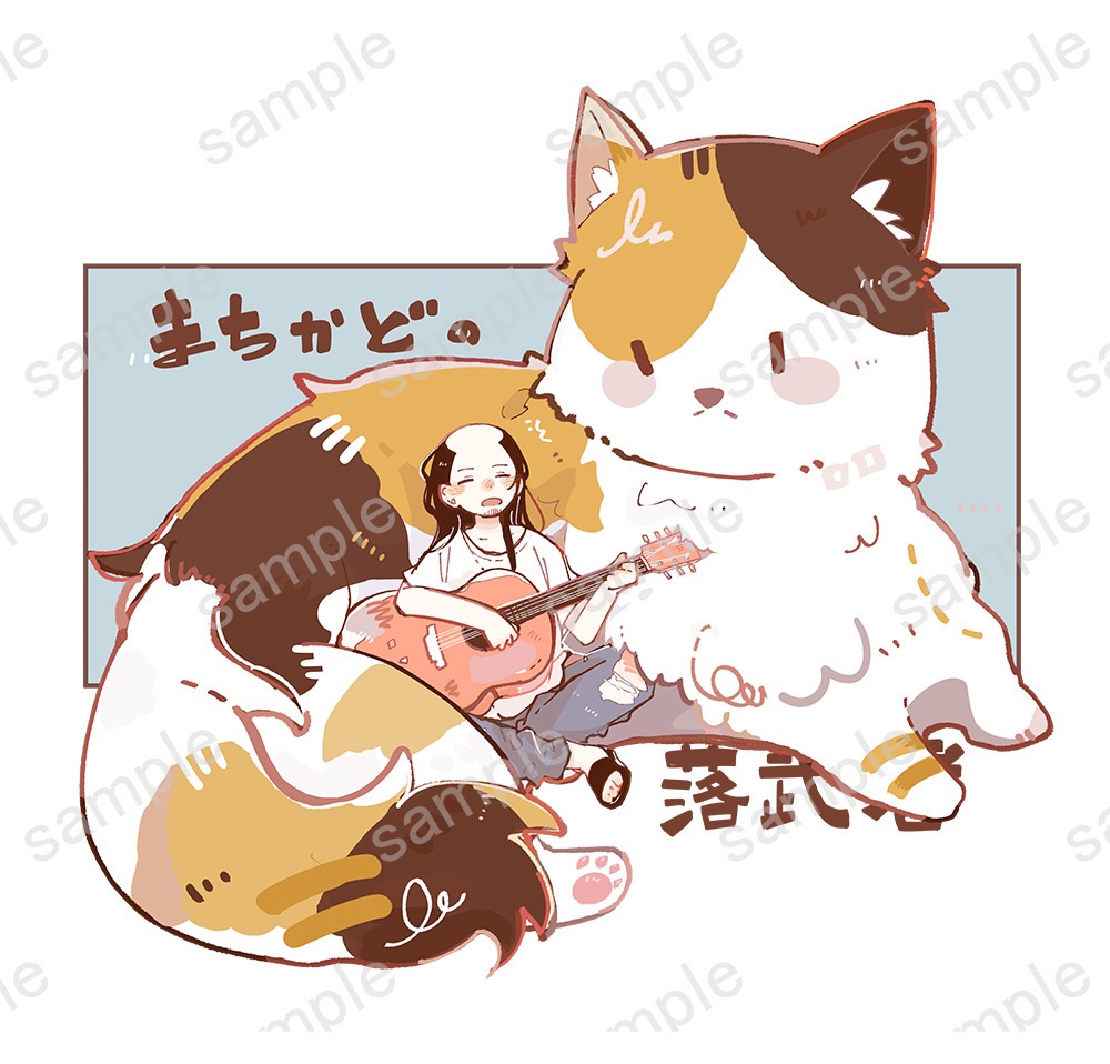 猫と落武者Tシャツ