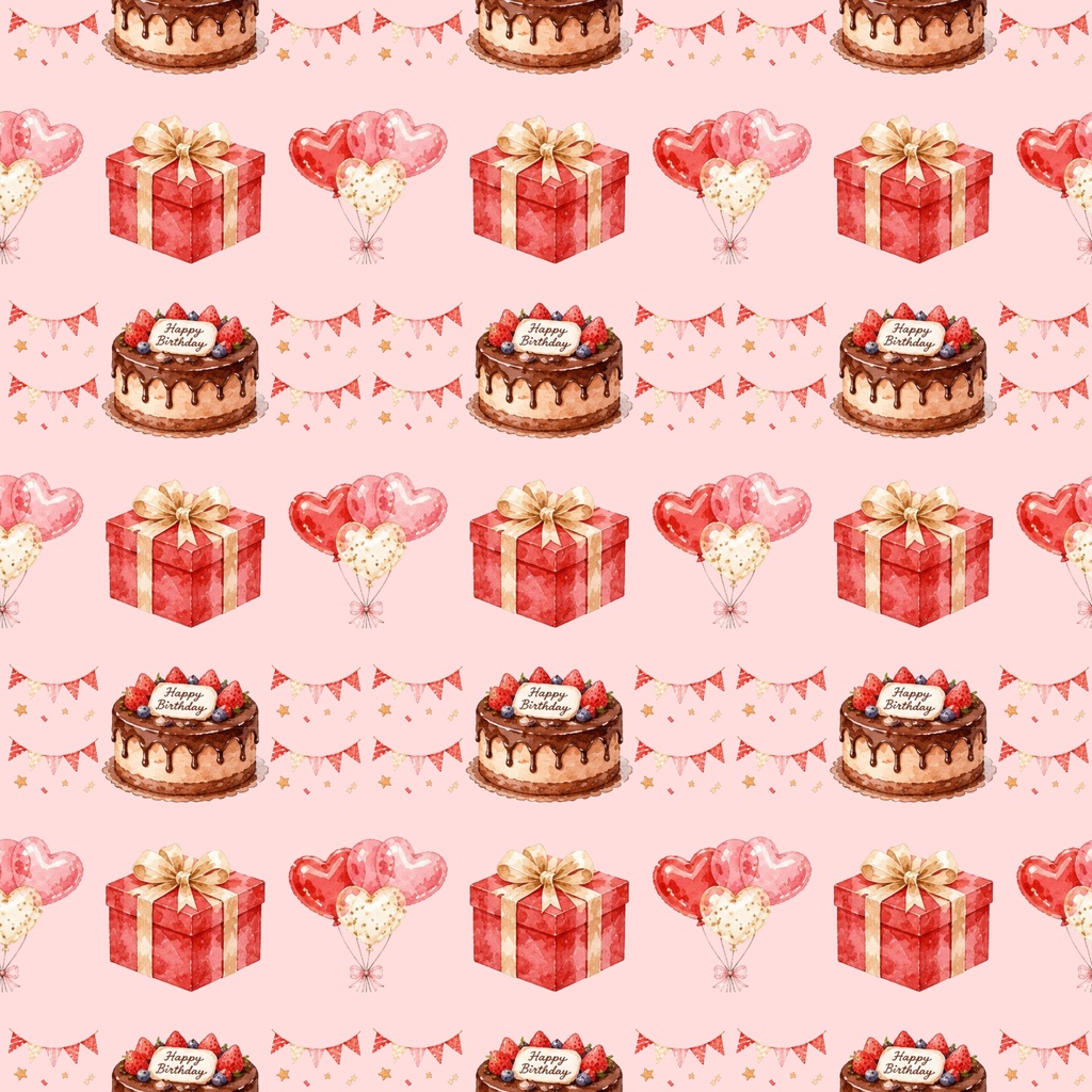 【背景5色セット】誕生日用デジタルペーパー