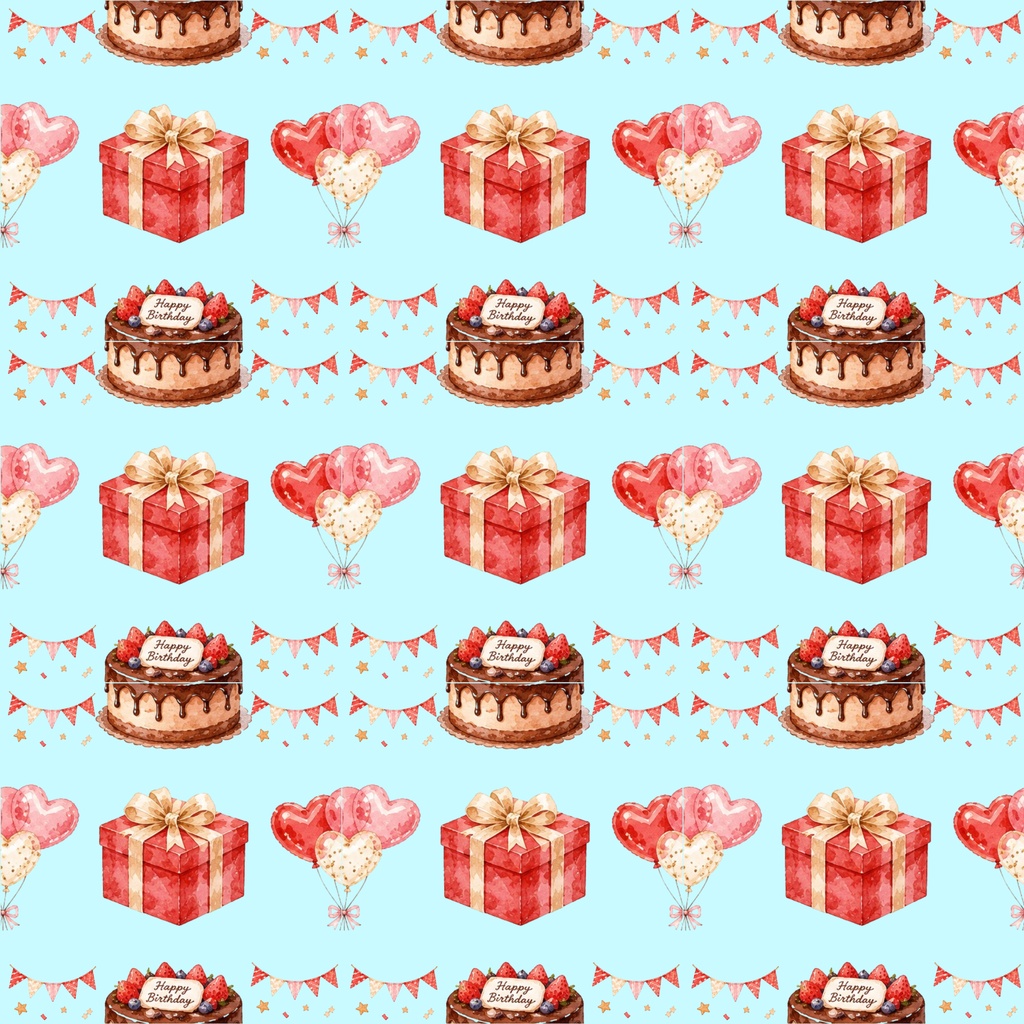 【背景5色セット】誕生日用デジタルペーパー