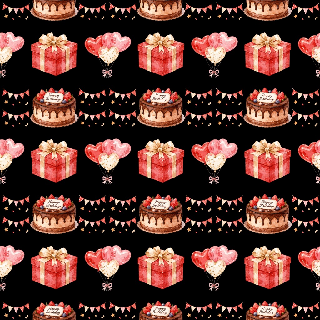 【背景5色セット】誕生日用デジタルペーパー