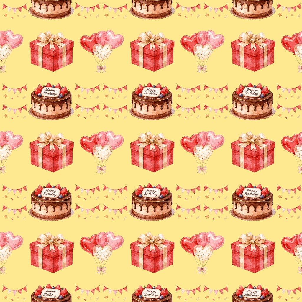 【背景5色セット】誕生日用デジタルペーパー