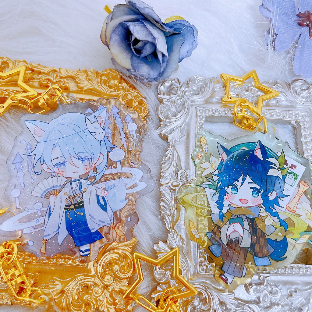 ~夏祭り~原神 アクリルキーホルダー 神里綾人 アルベド ウェンティ 重雲 行秋 Genshin Impact