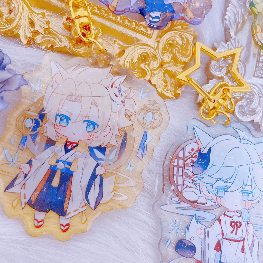 ~夏祭り~原神 アクリルキーホルダー 神里綾人 アルベド ウェンティ 重雲 行秋 Genshin Impact