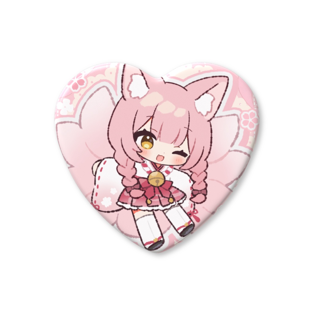 【期間限定】稀紗蘿ハート缶バッジ【活動14周年記念】