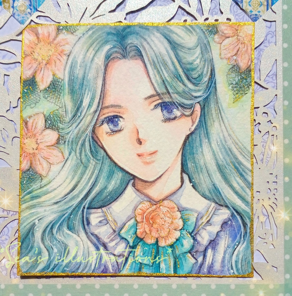 手描きイラスト◇少女A&B◇