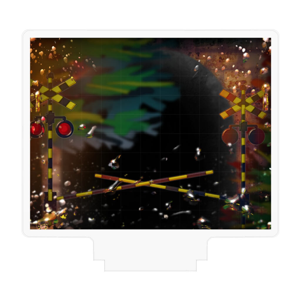 アクリルフィギュア_踏切