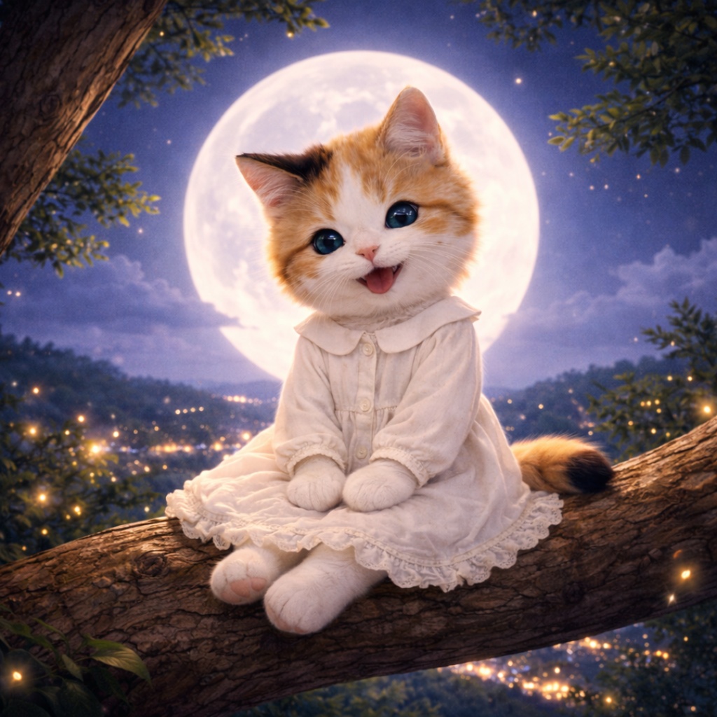 みけねこミケの癒し壁紙セット『月旅行』〈5枚〉— Mikené Gallery —