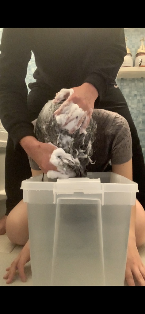 水責め後にシャンプーして泡泡髪を再度水責めしてみた　4:31