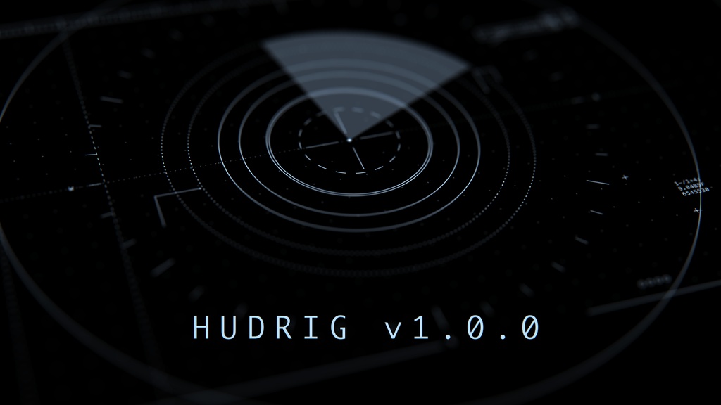【リリース記念・25%off】HUDRIG - AfterEffects用のプロシージャル的HUD生成スクリプト