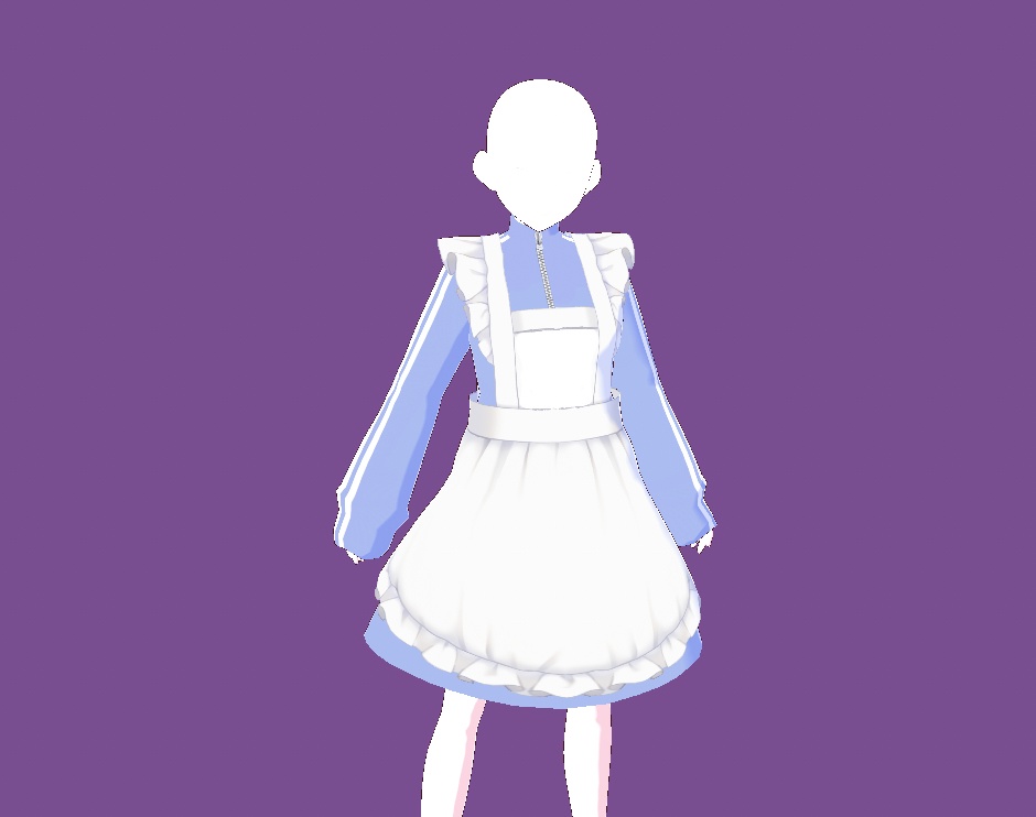 [Vroid] Free Maid Dress - Blue