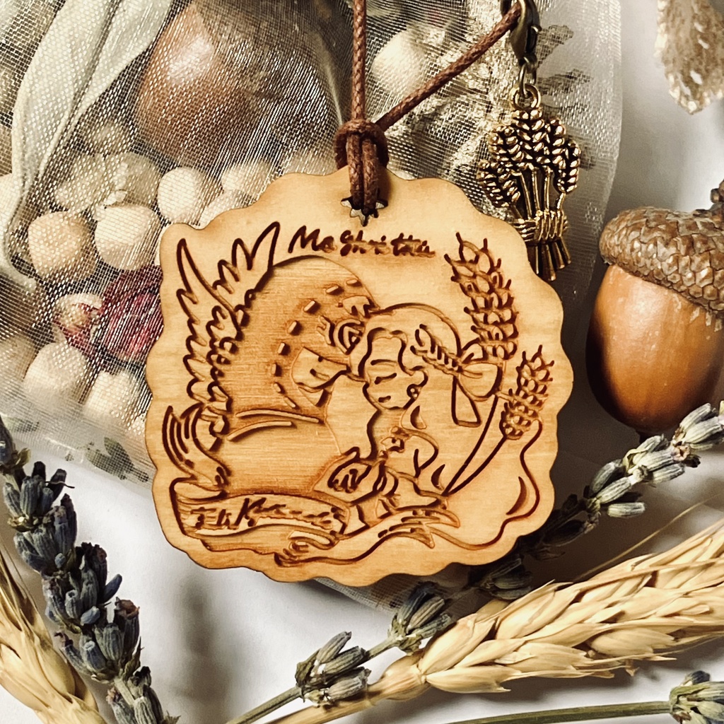 イラゲキ木製キーホルダー&イメージ香り袋セット