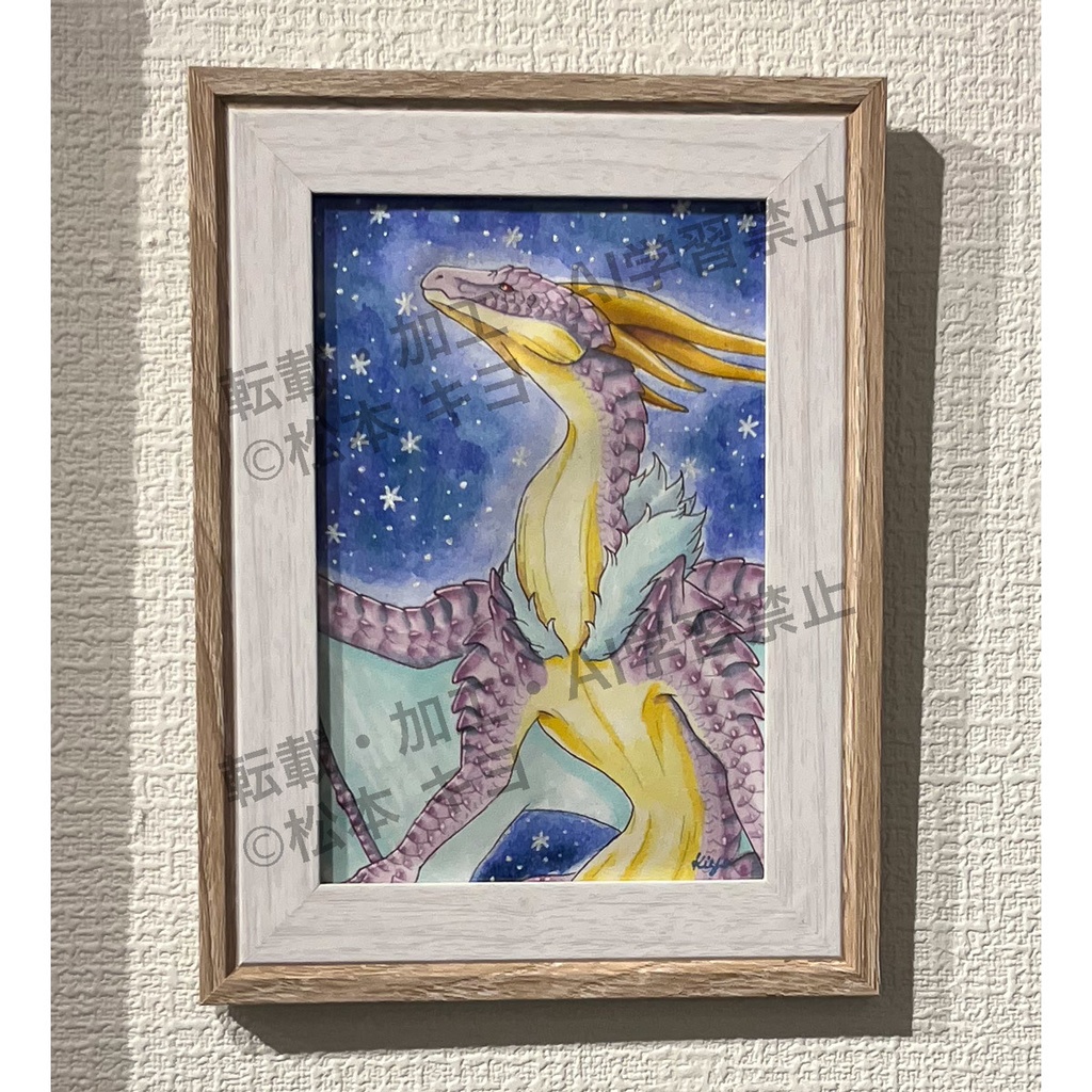 額装原画「雪降る夜に」