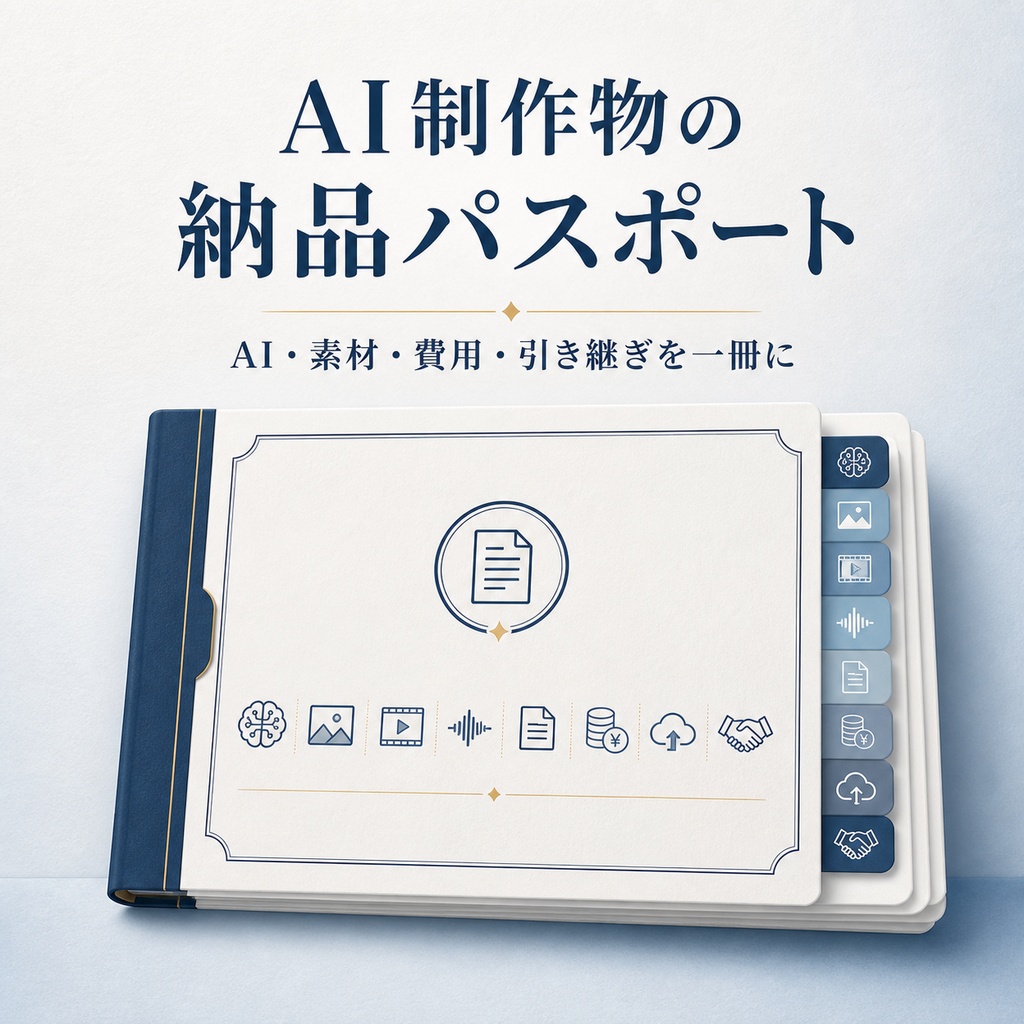 AI制作物の納品・引き継ぎ記録テンプレート｜素材・費用・利用条件を整理【納品パスポート】