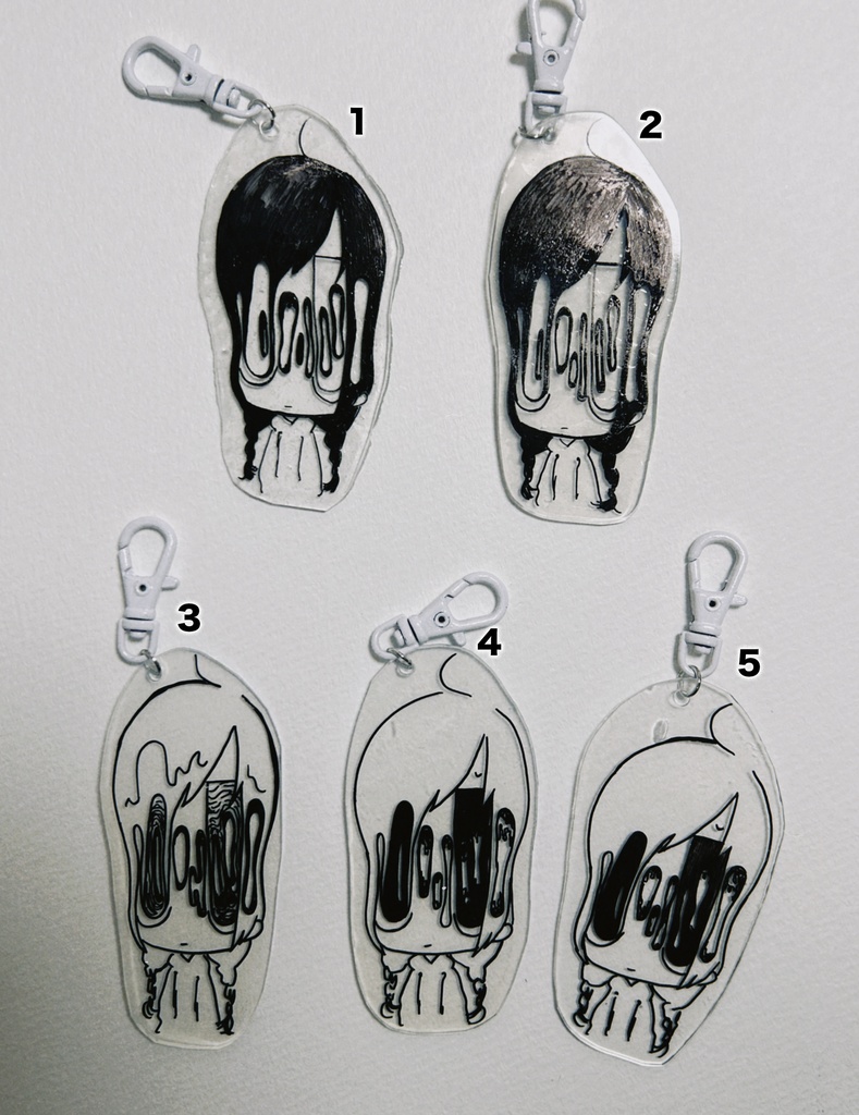 プラバンキーホルダー　伸びる