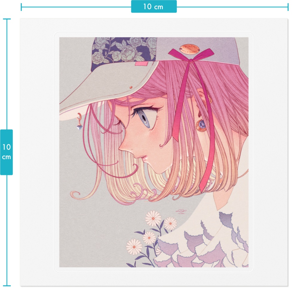 横顔ステッカー