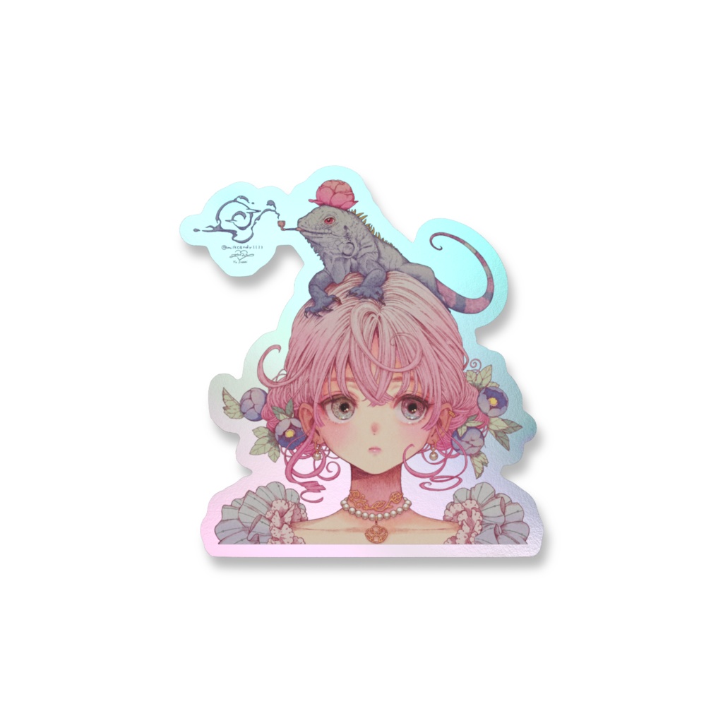 イグアナオーロラスマホステッカー