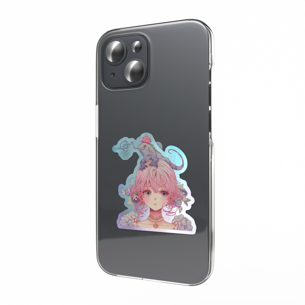 イグアナオーロラスマホステッカー