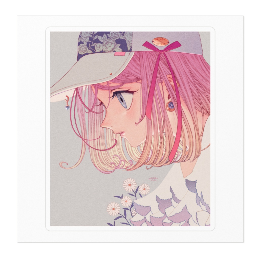 横顔ステッカー